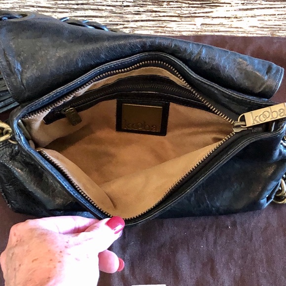 SOLD!!! KOOBA Black leather shoulder bag OR Clutch - Picture 5 of 8